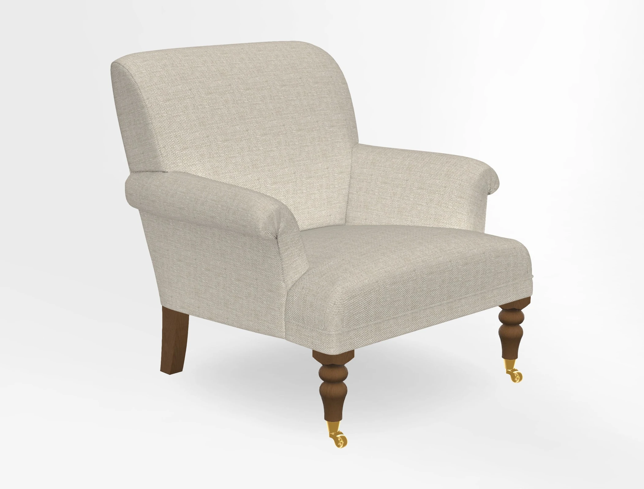 Midhurst Chair in Kirby Soho Burnt Orange & Mulberry Rustic Stripe Red Plum