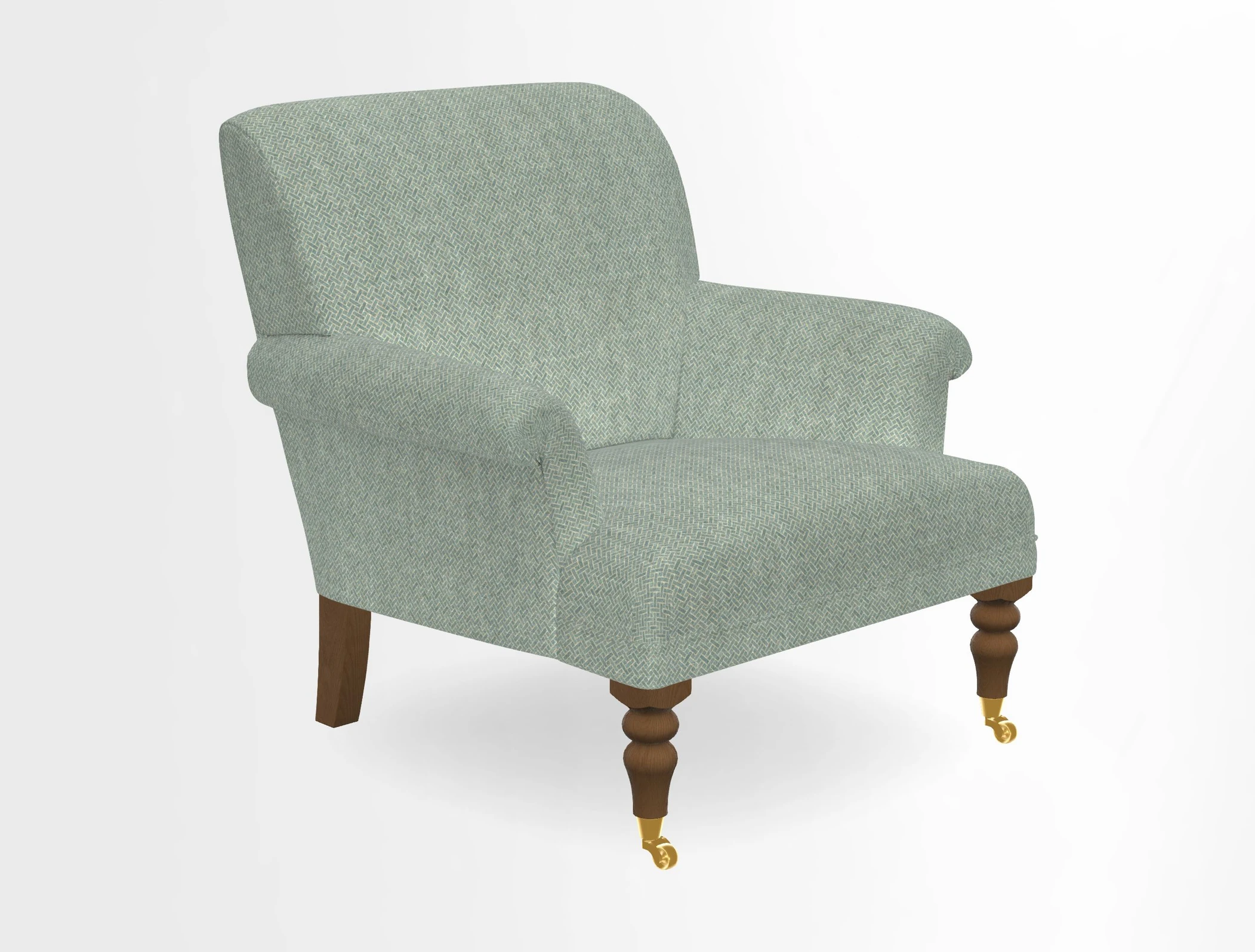 Midhurst Chair in Kirby Soho Burnt Orange & Mulberry Rustic Stripe Red Plum