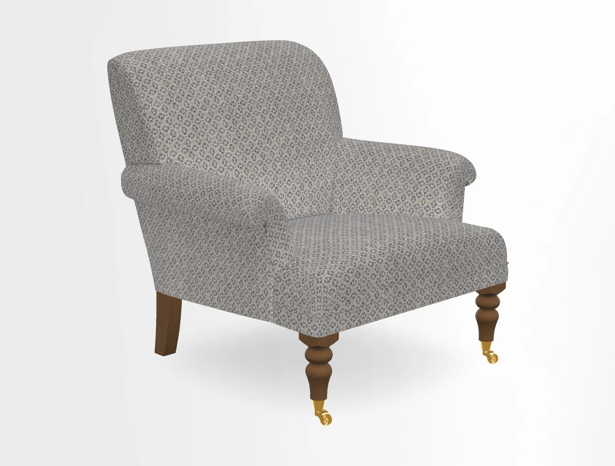 Midhurst Chair in Kirby Soho Burnt Orange & Mulberry Rustic Stripe Red Plum