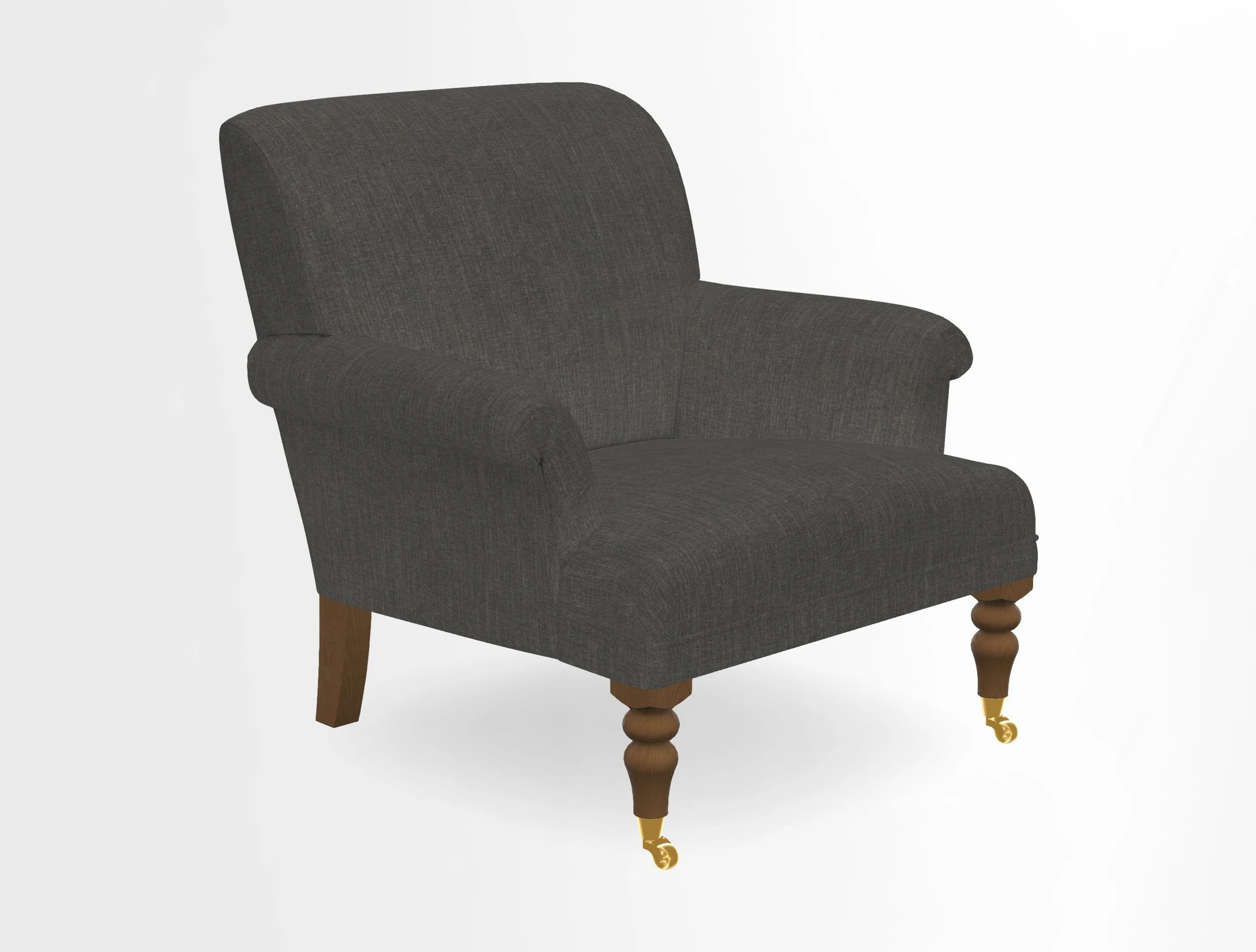 Midhurst Chair in Kirby Soho Burnt Orange & Mulberry Rustic Stripe Red Plum