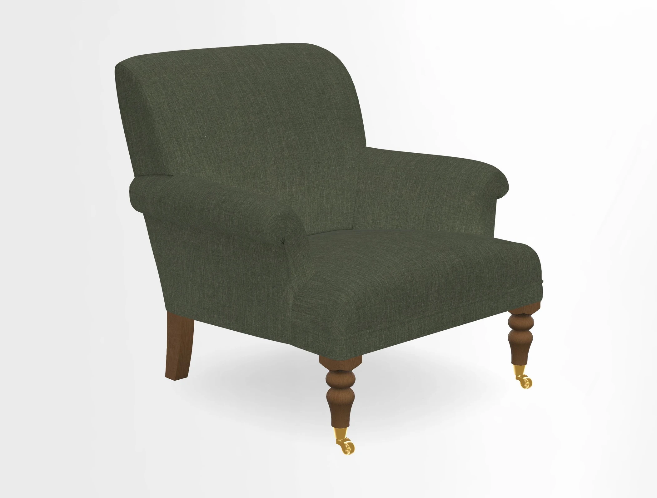 Midhurst Chair in Kirby Soho Burnt Orange & Mulberry Rustic Stripe Red Plum