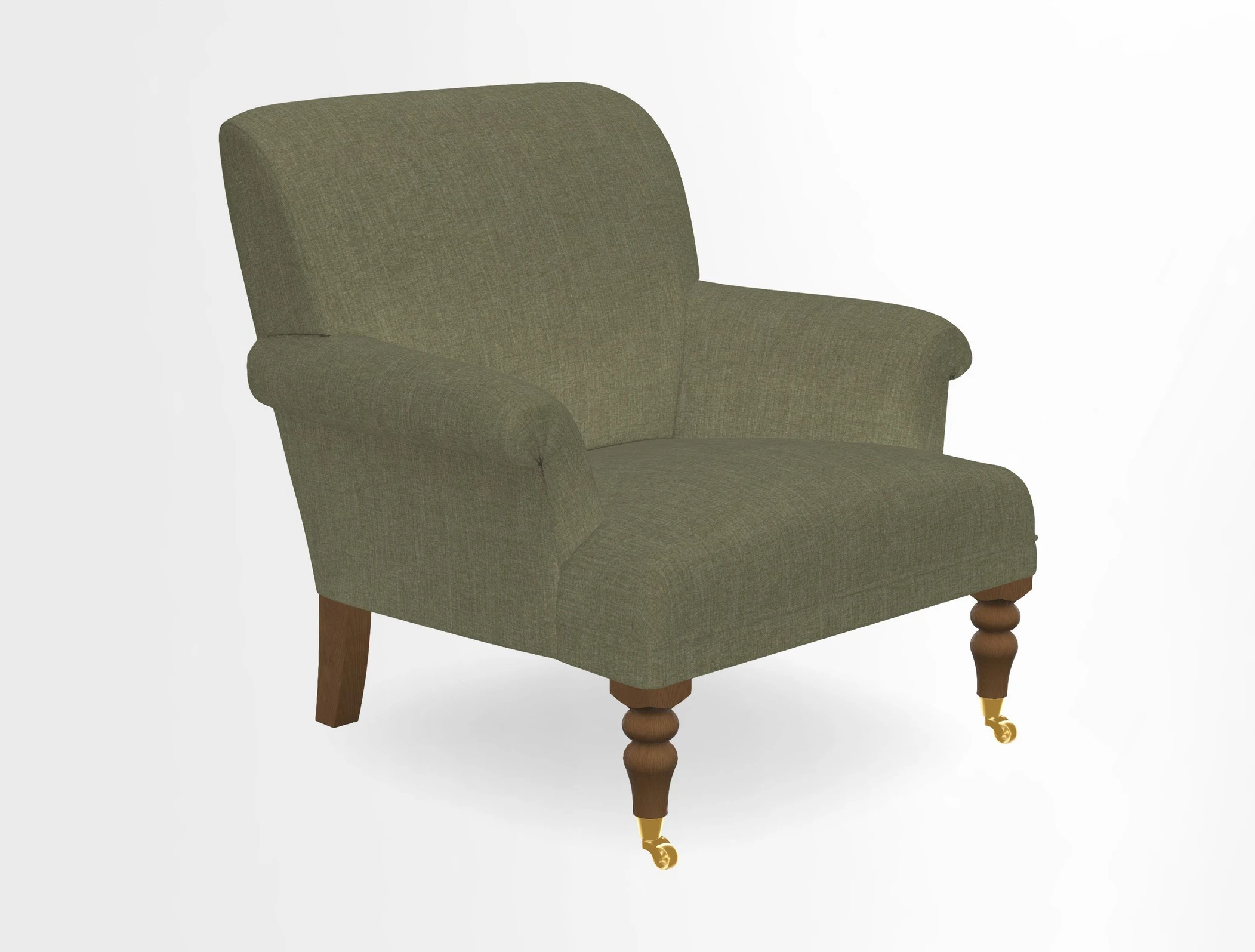 Midhurst Chair in Kirby Soho Burnt Orange & Mulberry Rustic Stripe Red Plum