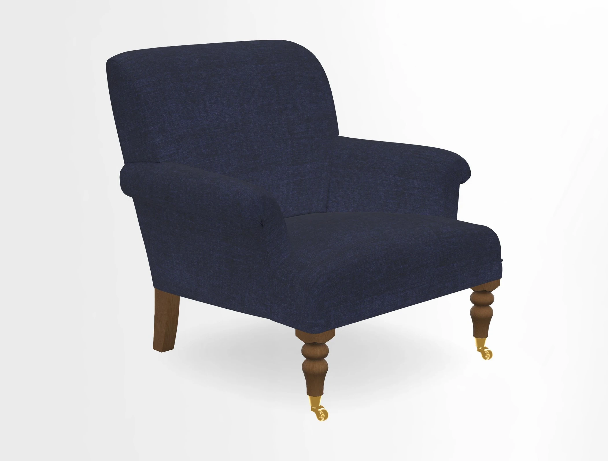 Midhurst Chair in Kirby Soho Burnt Orange & Mulberry Rustic Stripe Red Plum