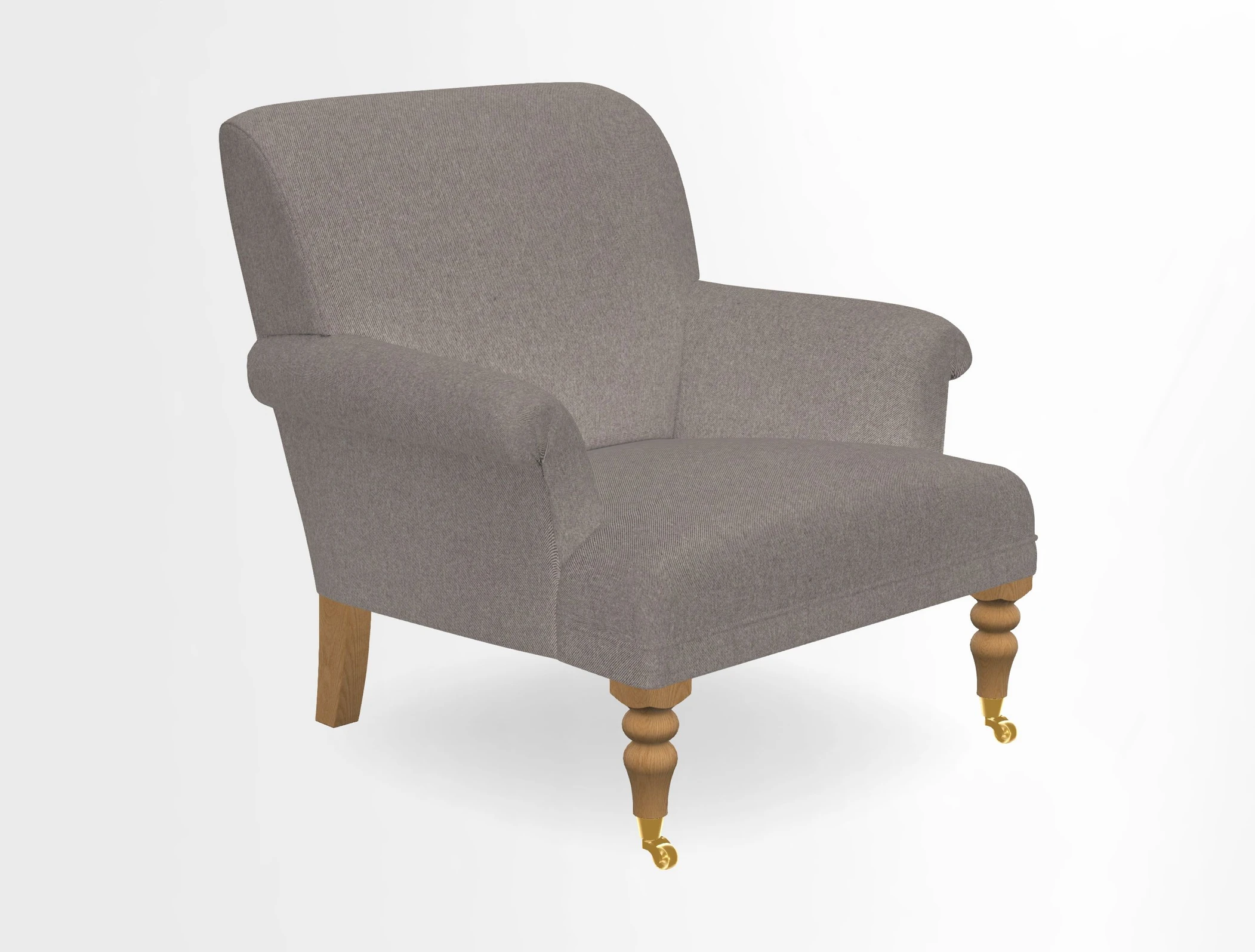 Midhurst Chair in Kirby Soho Burnt Orange & Mulberry Rustic Stripe Red Plum