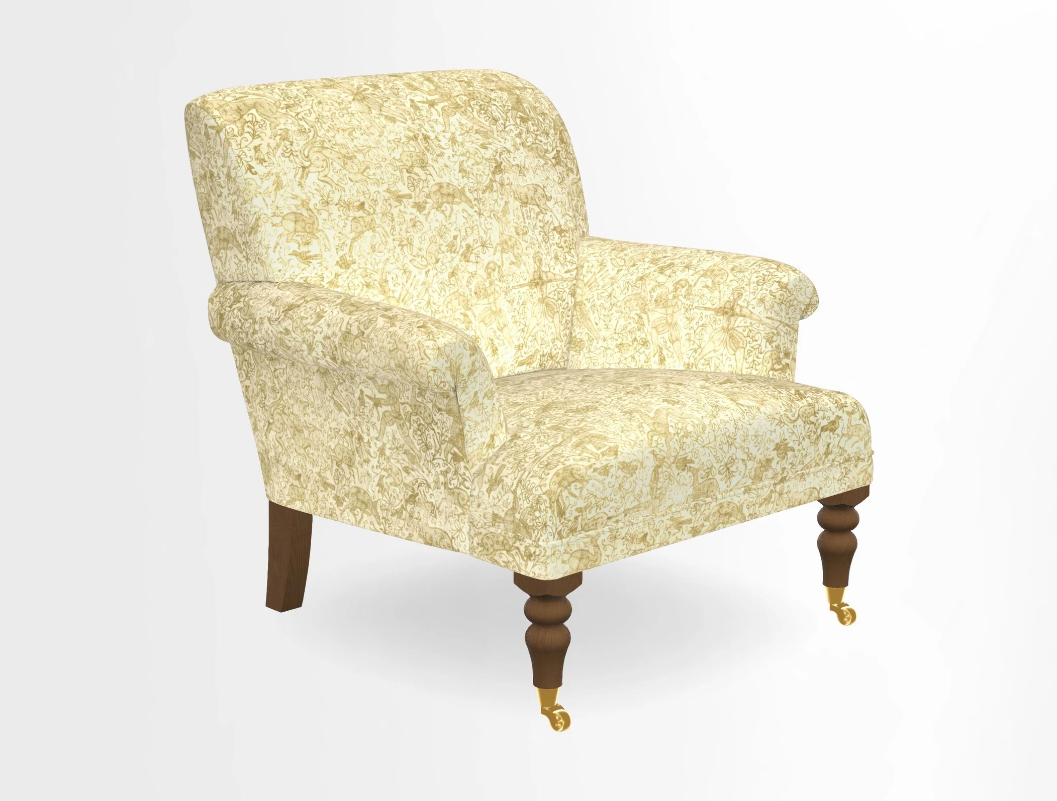Midhurst Chair in Kirby Soho Burnt Orange & Mulberry Rustic Stripe Red Plum