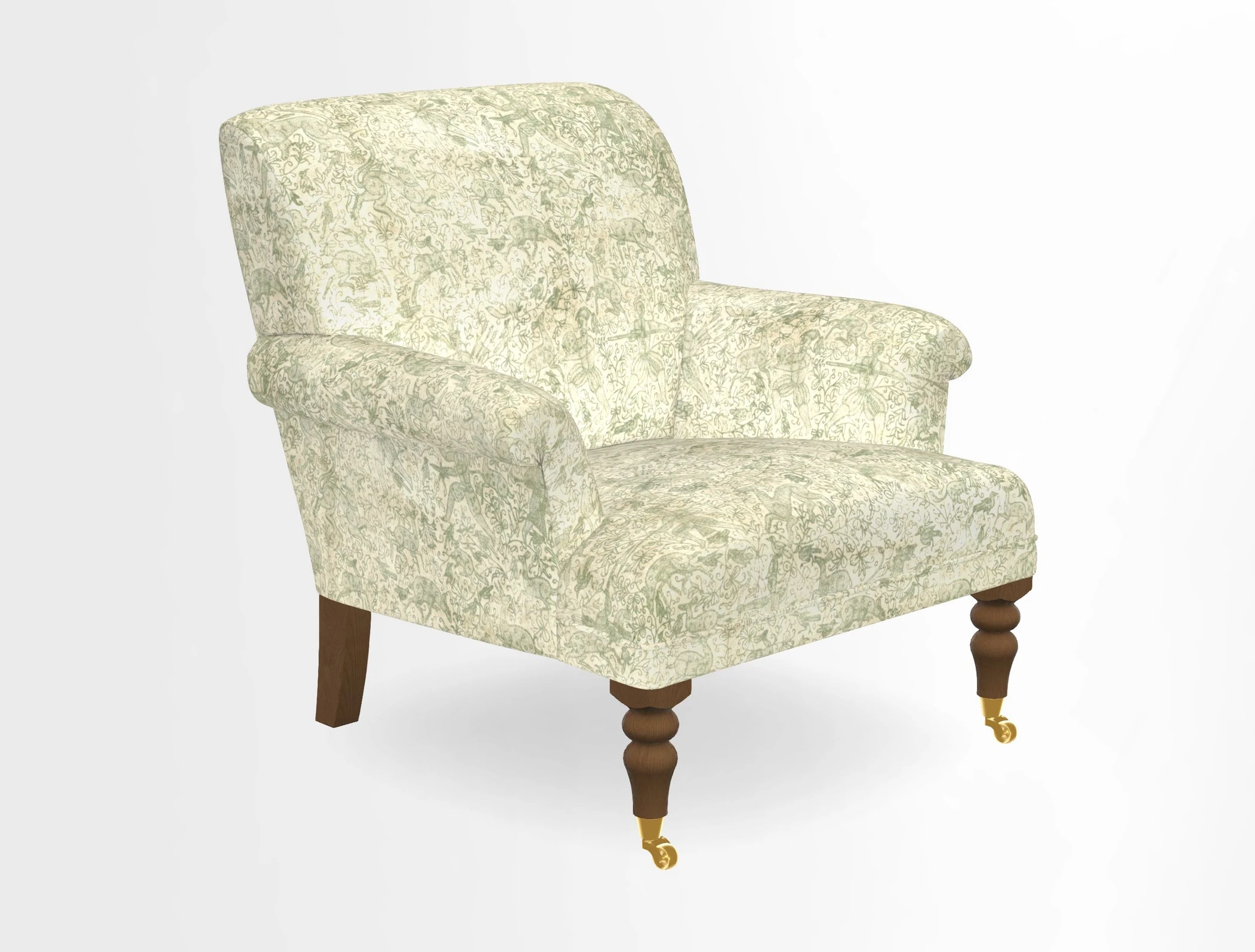 Midhurst Chair in Kirby Soho Burnt Orange & Mulberry Rustic Stripe Red Plum