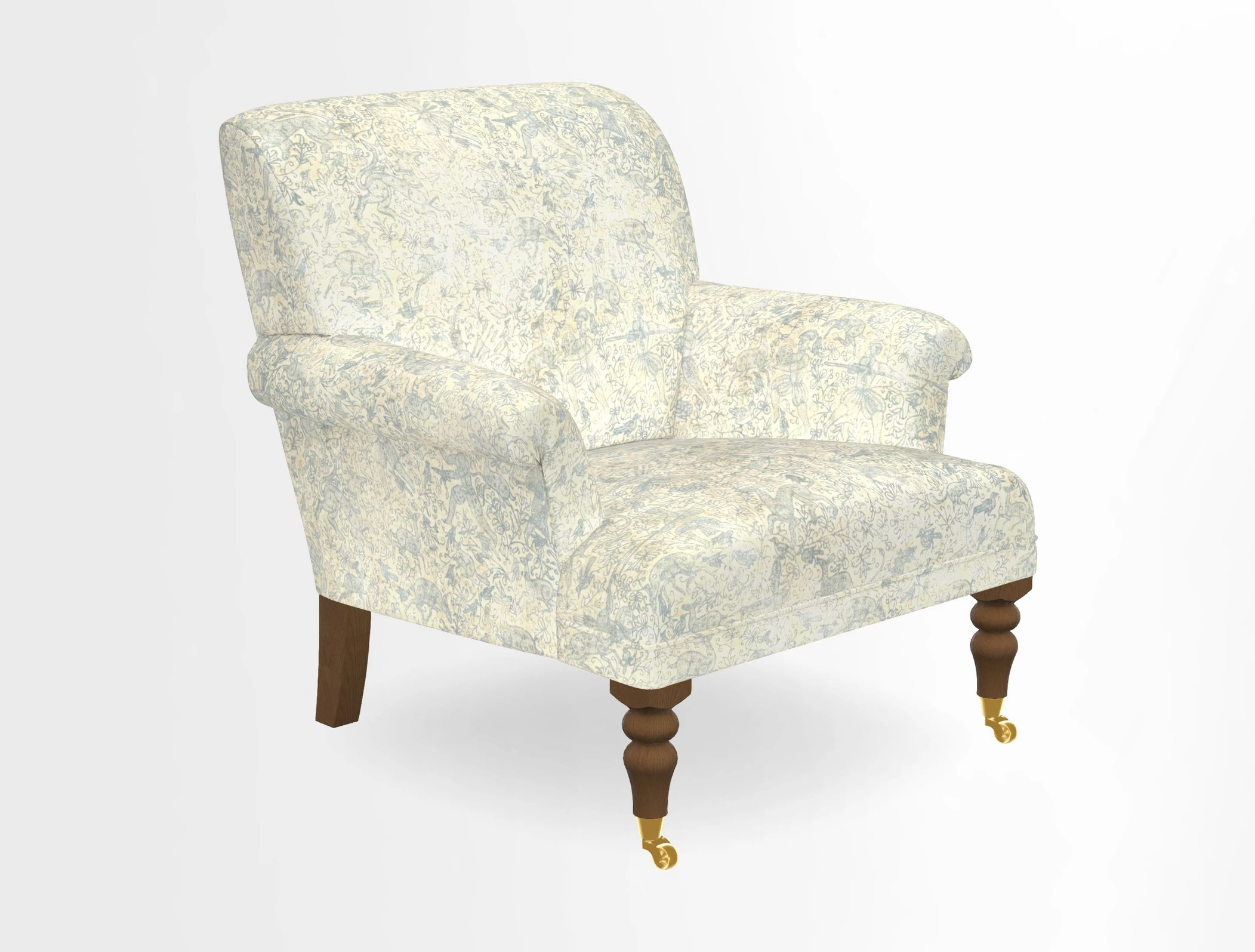 Midhurst Chair in Kirby Soho Burnt Orange & Mulberry Rustic Stripe Red Plum