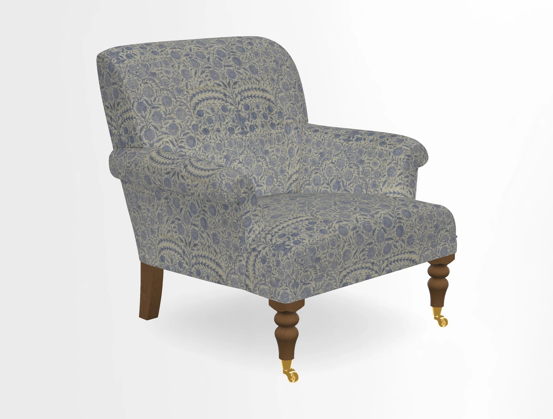 Midhurst Chair in Kirby Soho Burnt Orange & Mulberry Rustic Stripe Red Plum