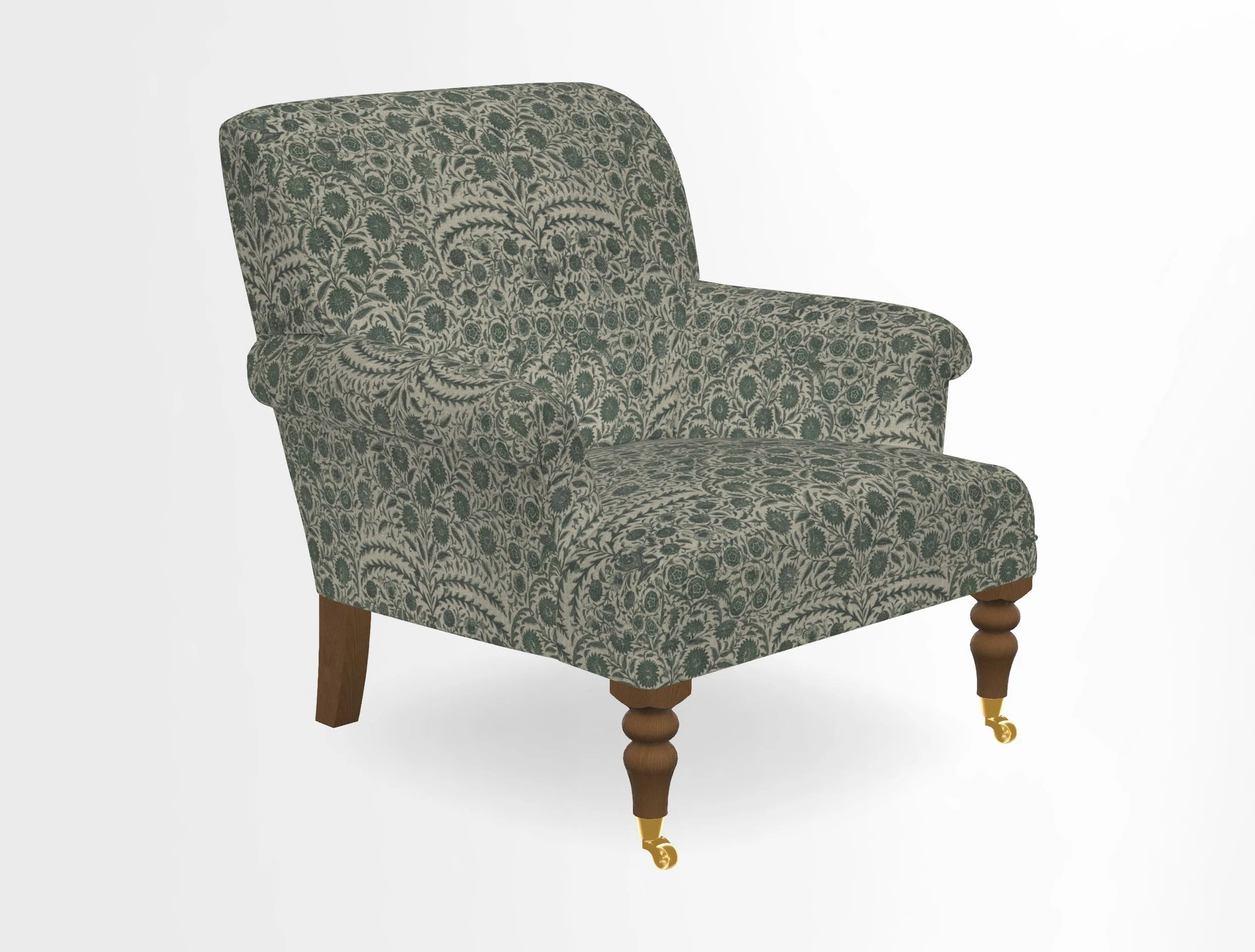 Midhurst Chair in Kirby Soho Burnt Orange & Mulberry Rustic Stripe Red Plum