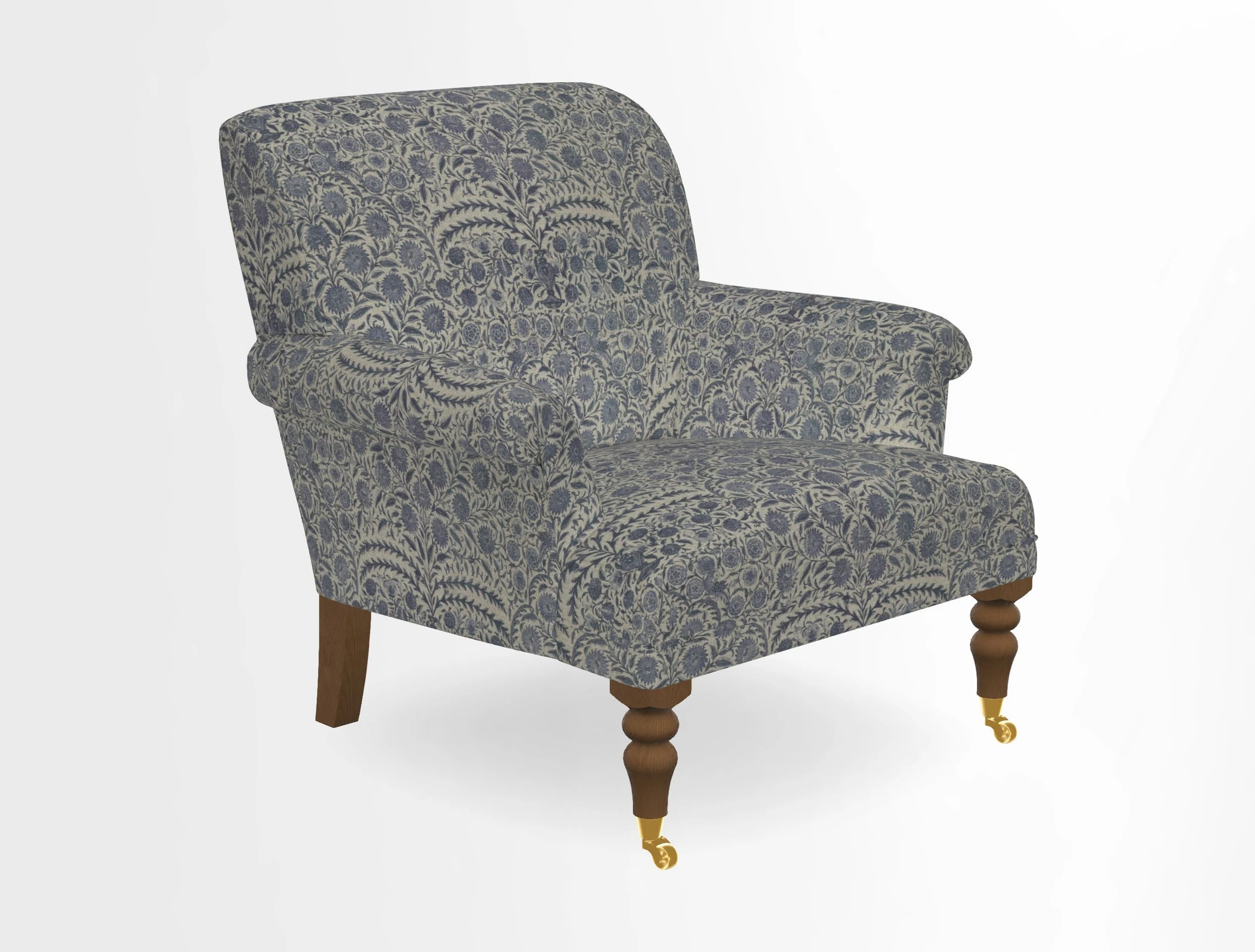 Midhurst Chair in Kirby Soho Burnt Orange & Mulberry Rustic Stripe Red Plum