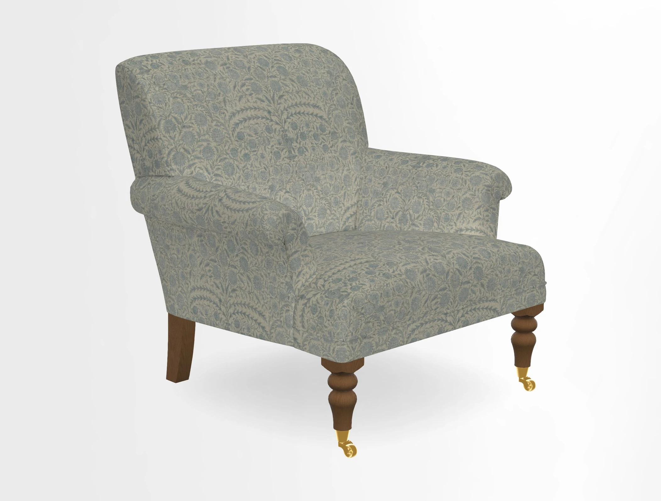 Midhurst Chair in Kirby Soho Burnt Orange & Mulberry Rustic Stripe Red Plum