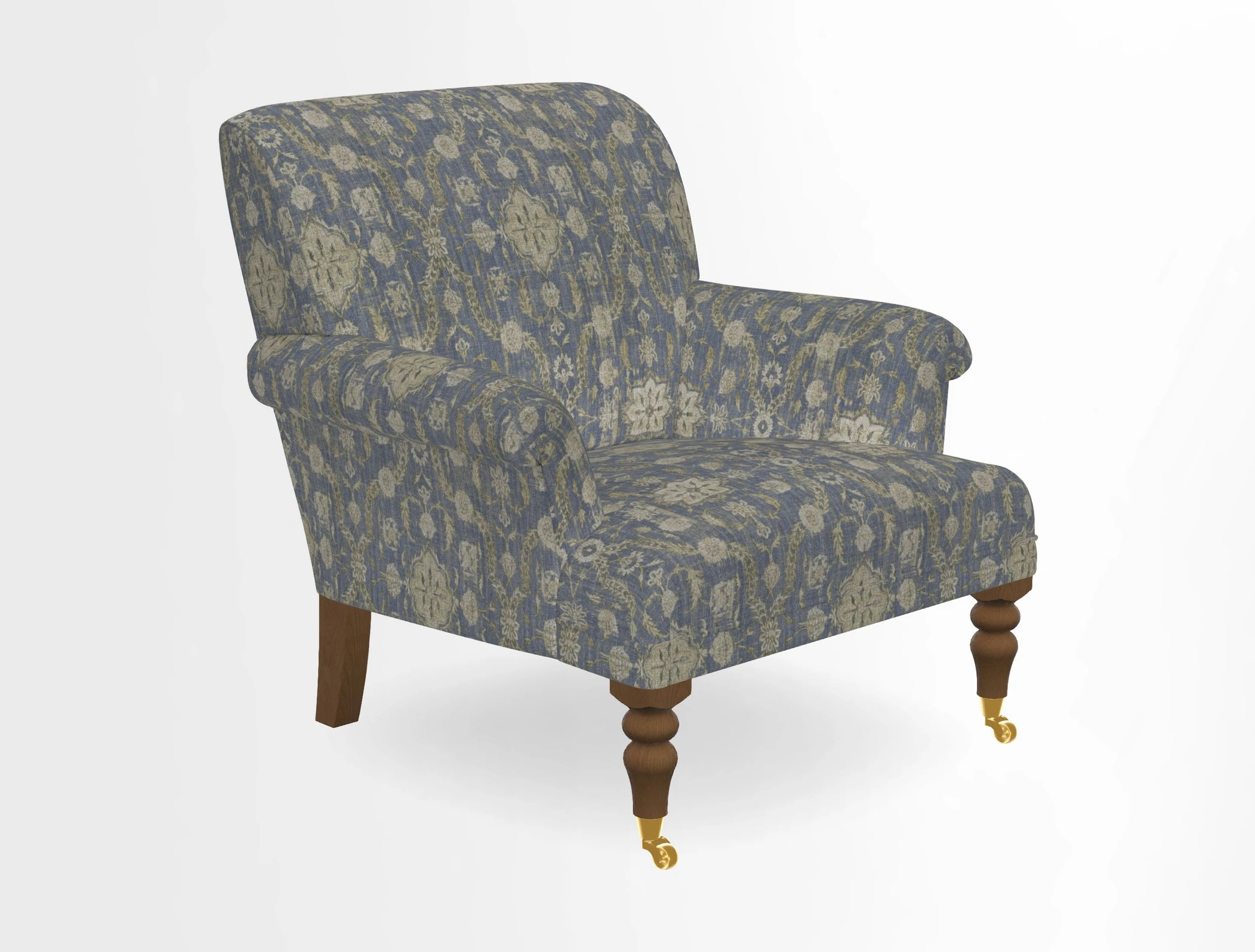 Midhurst Chair in Kirby Soho Burnt Orange & Mulberry Rustic Stripe Red Plum