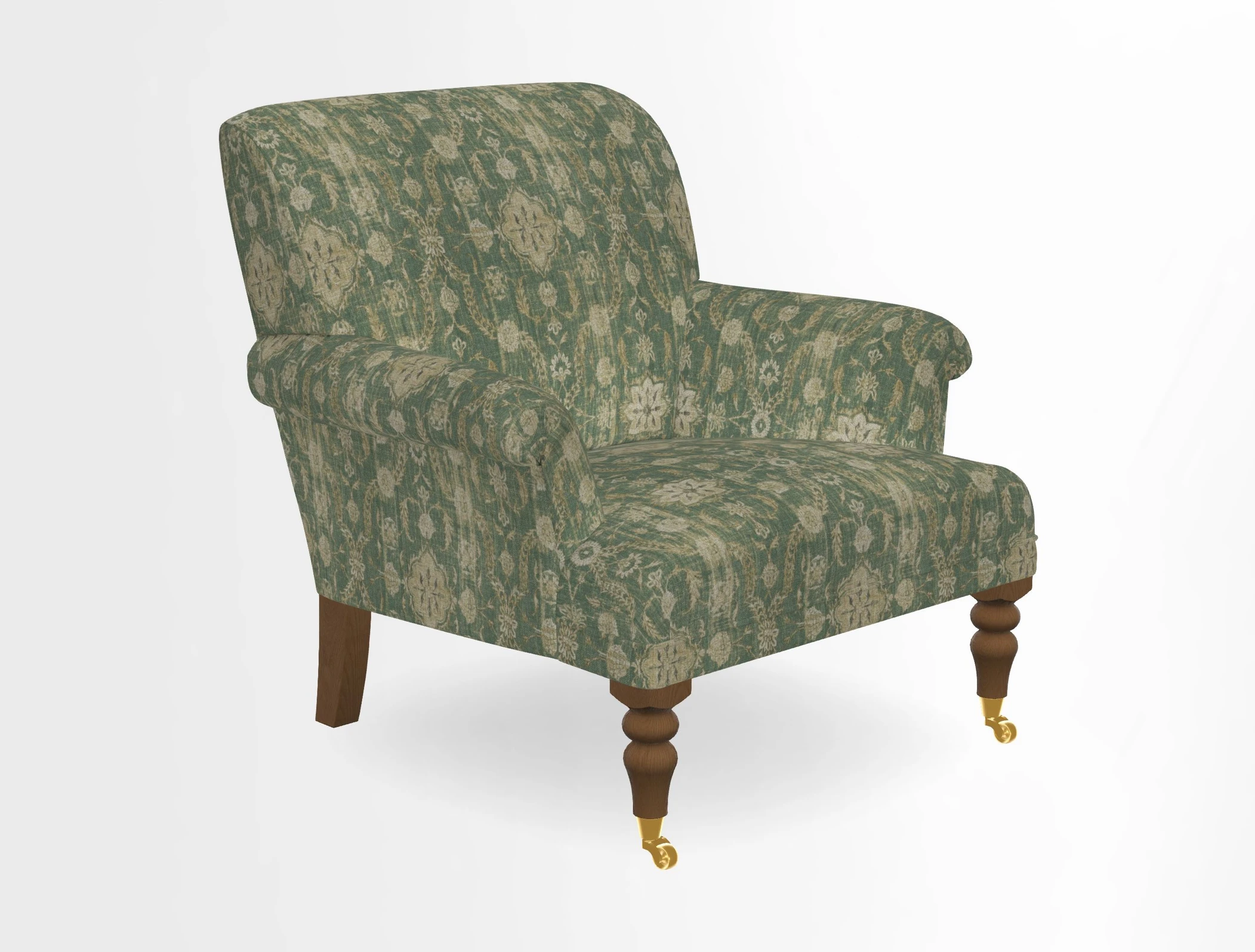 Midhurst Chair in Kirby Soho Burnt Orange & Mulberry Rustic Stripe Red Plum