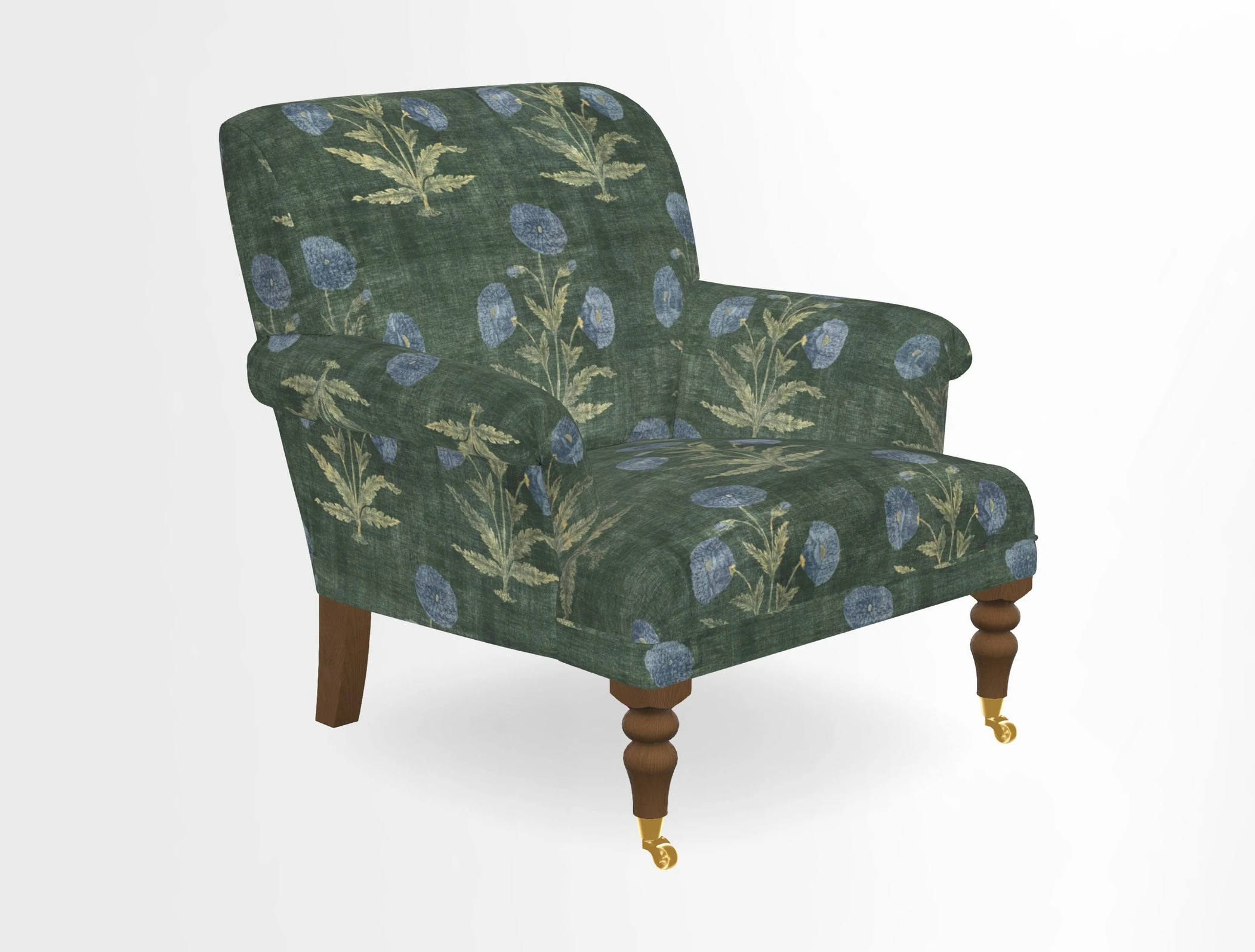 Midhurst Chair in Kirby Soho Burnt Orange & Mulberry Rustic Stripe Red Plum
