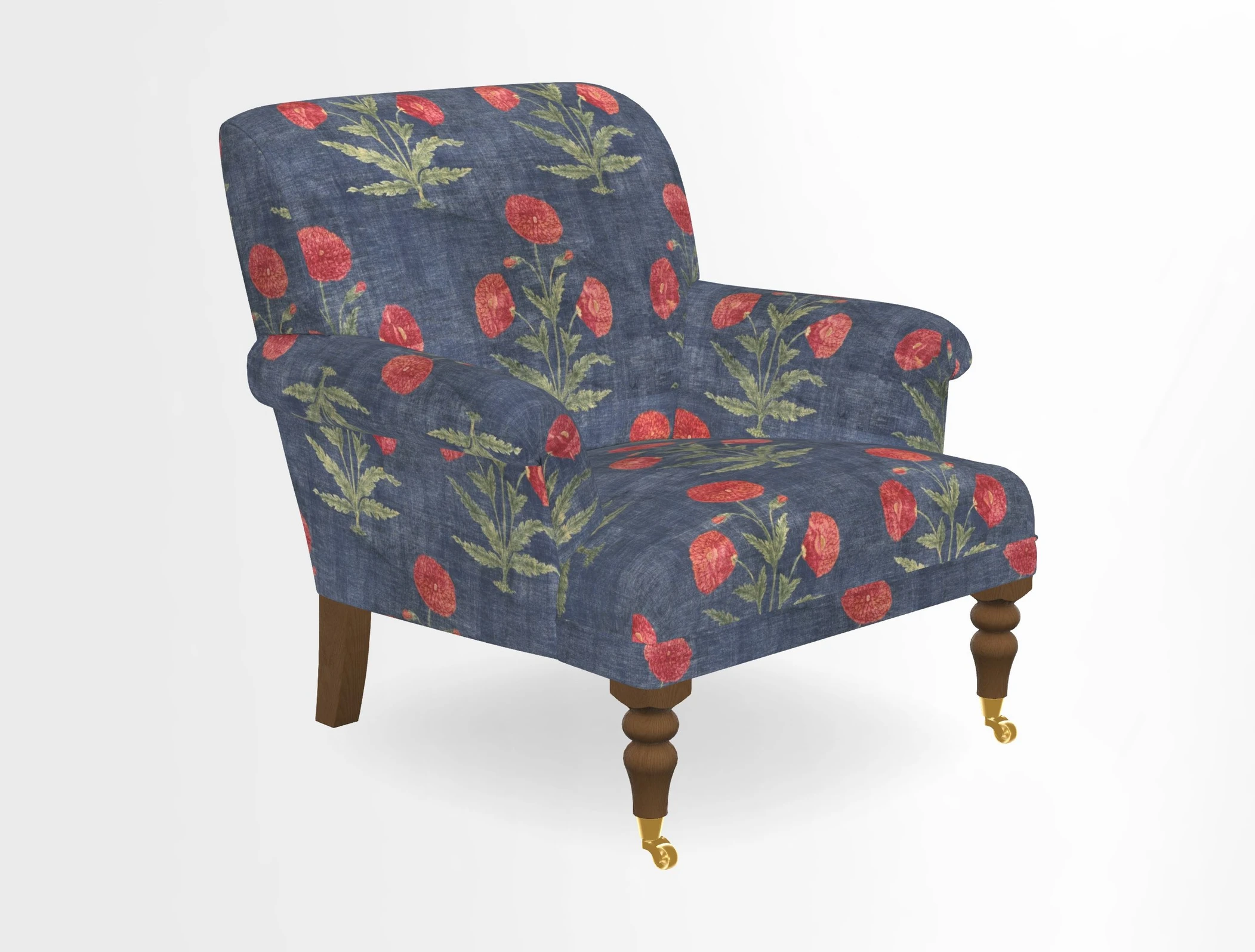 Midhurst Chair in Kirby Soho Burnt Orange & Mulberry Rustic Stripe Red Plum