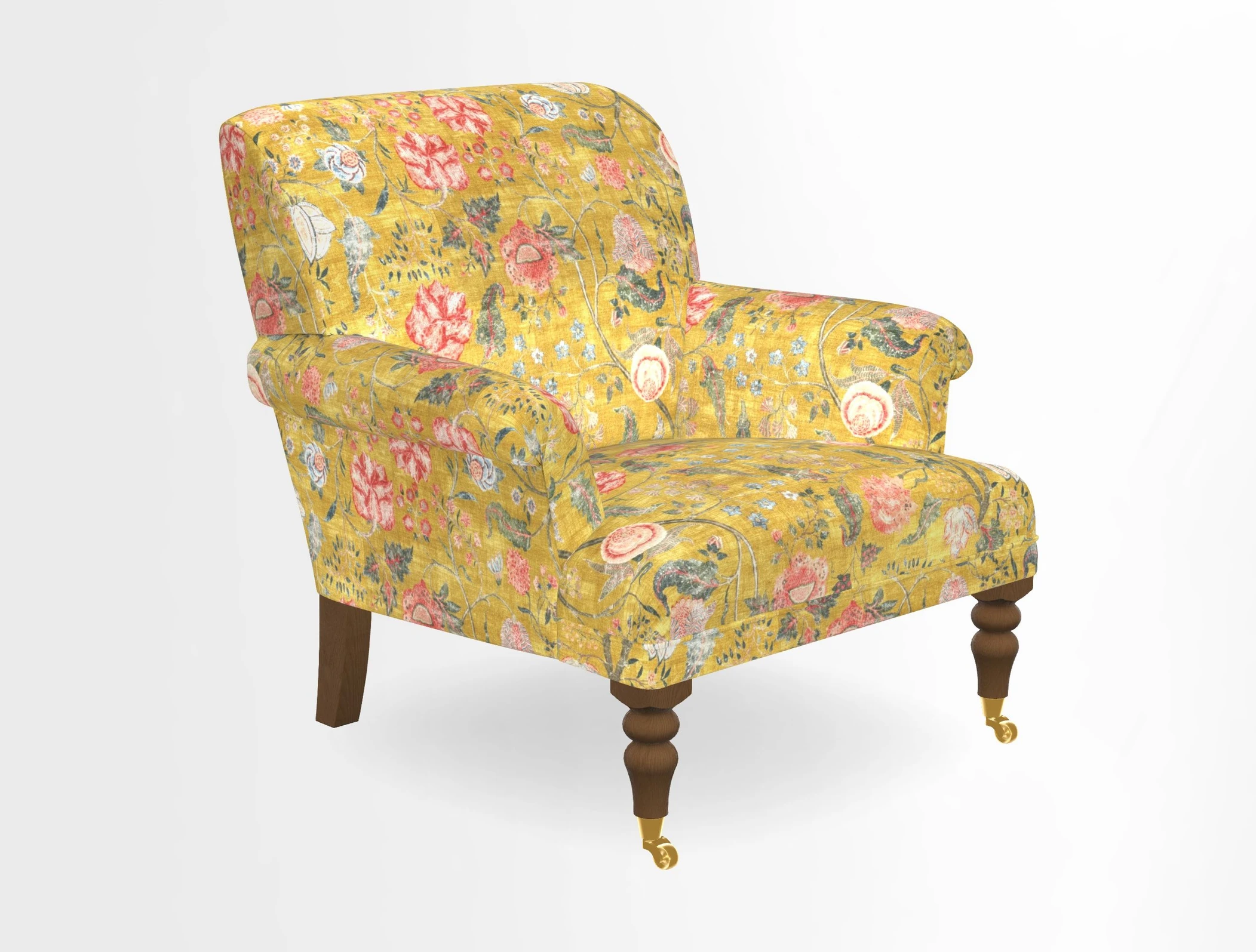 Midhurst Chair in Kirby Soho Burnt Orange & Mulberry Rustic Stripe Red Plum