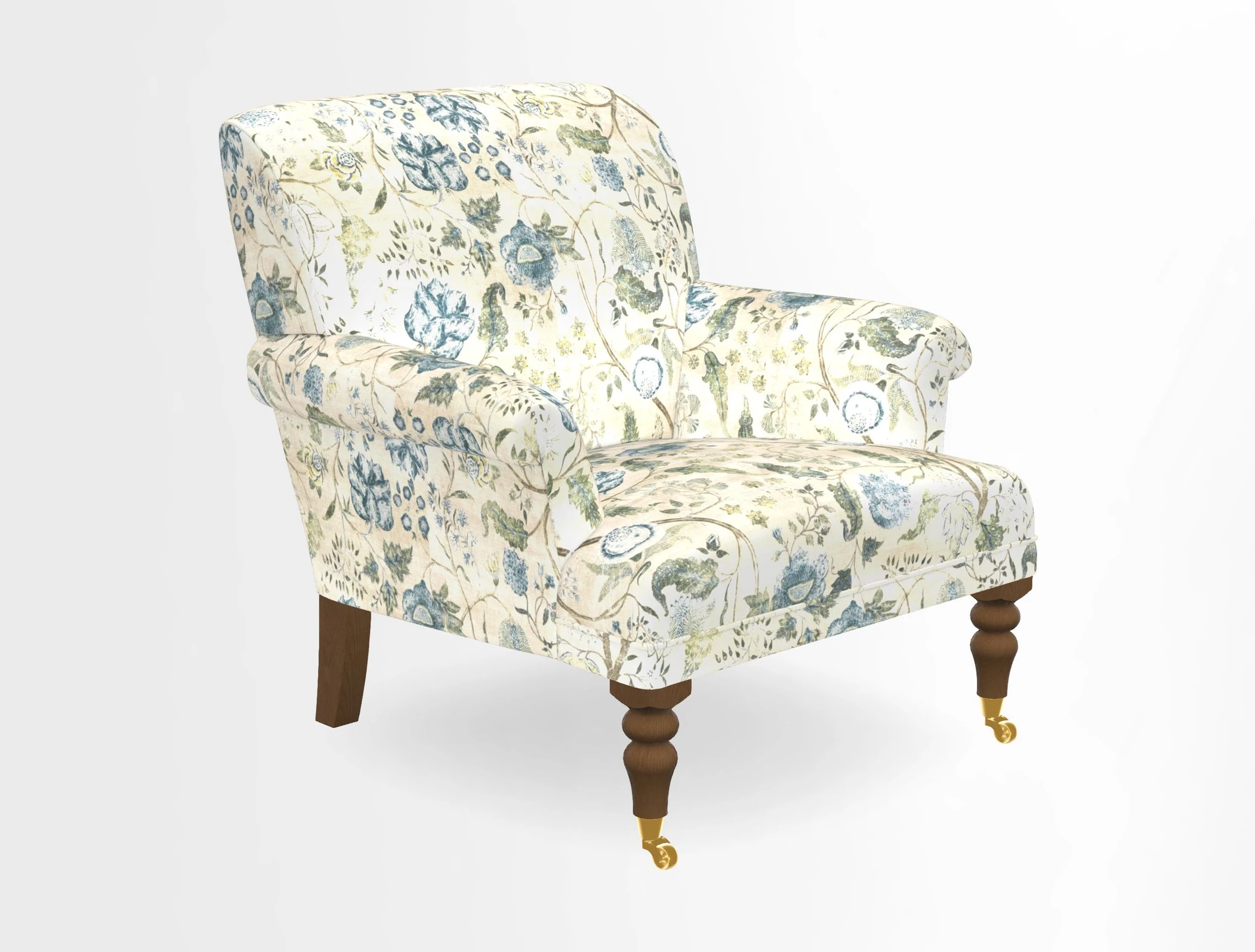 Midhurst Chair in Kirby Soho Burnt Orange & Mulberry Rustic Stripe Red Plum