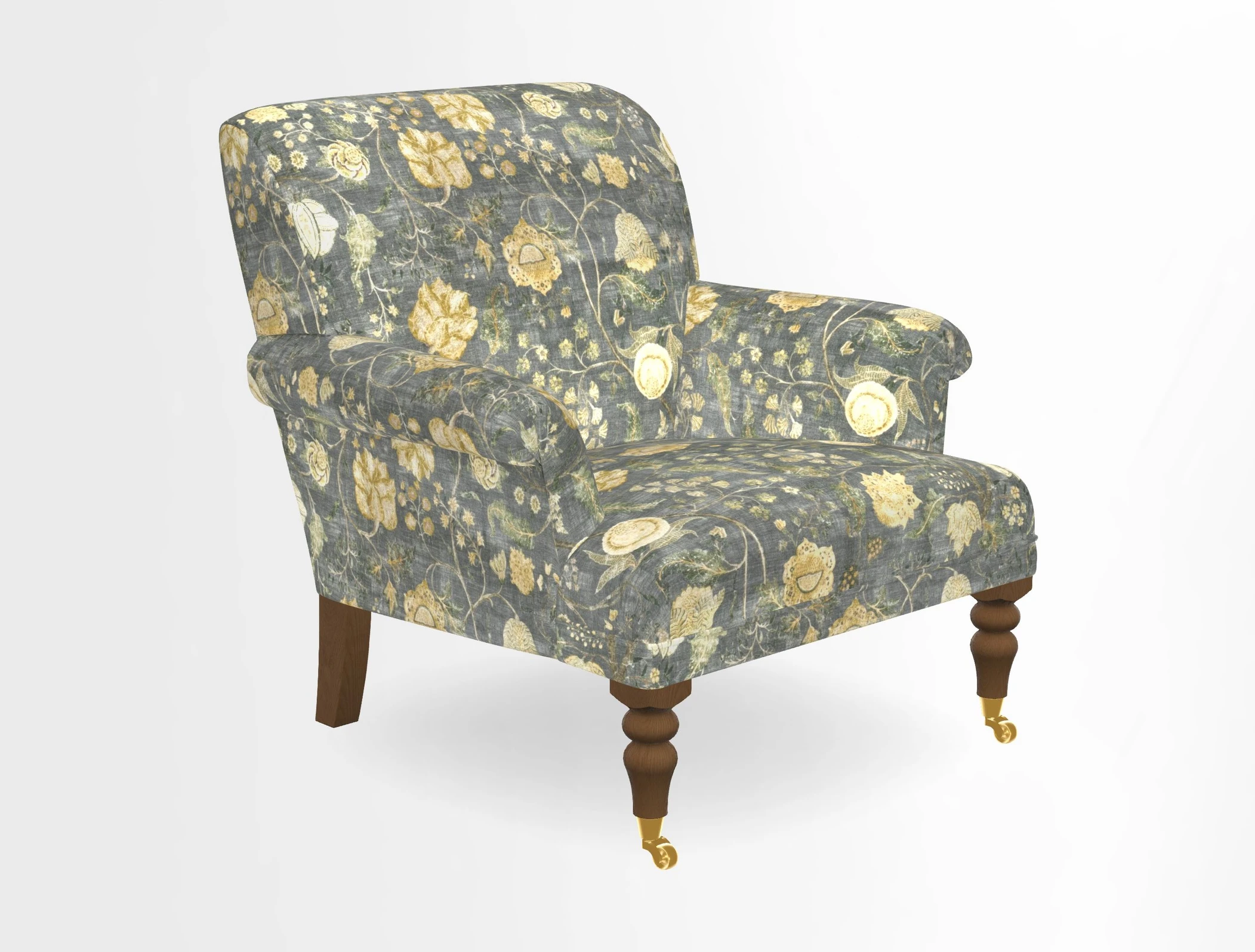Midhurst Chair in Kirby Soho Burnt Orange & Mulberry Rustic Stripe Red Plum