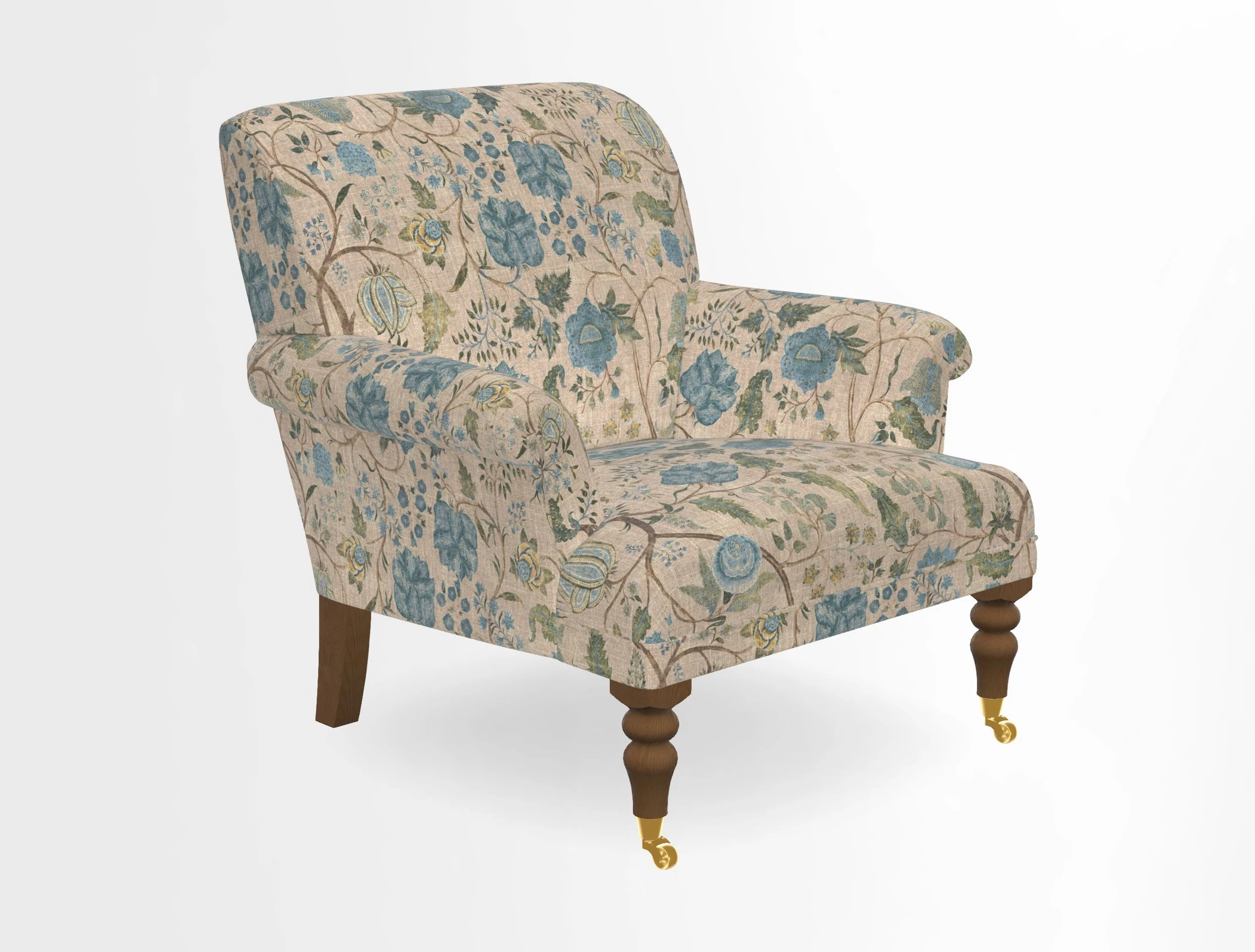 Midhurst Chair in Kirby Soho Burnt Orange & Mulberry Rustic Stripe Red Plum