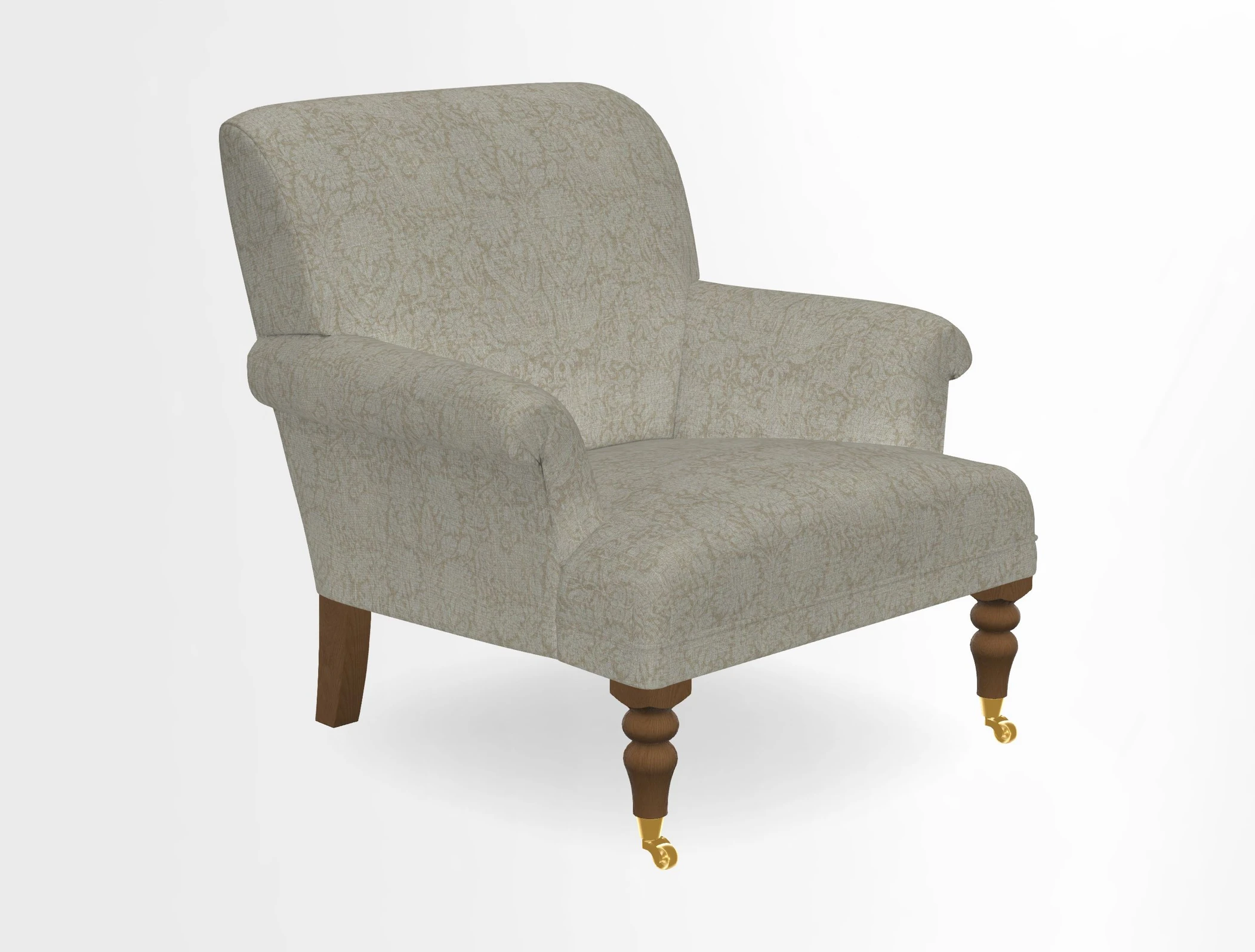 Midhurst Chair in Kirby Soho Burnt Orange & Mulberry Rustic Stripe Red Plum