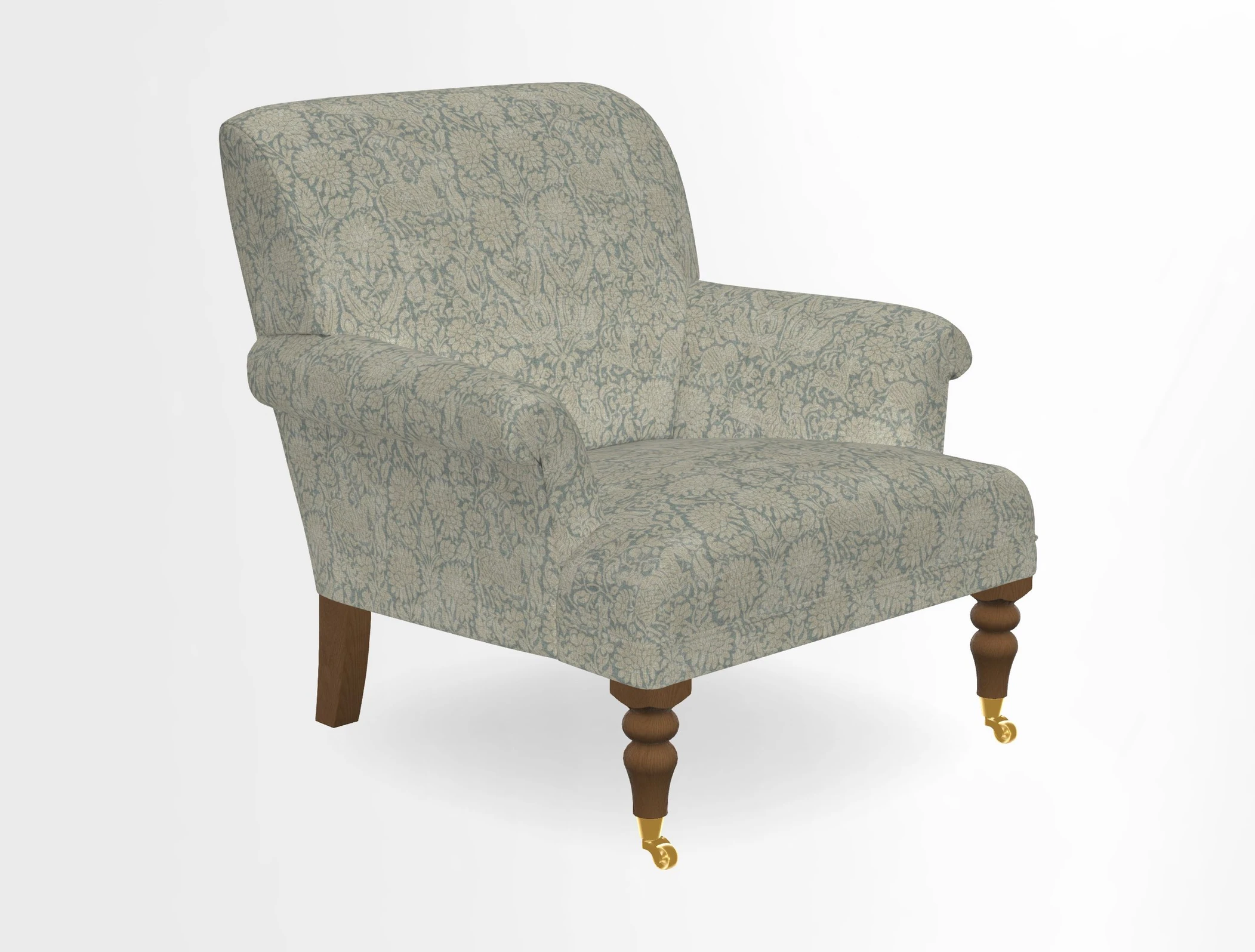 Midhurst Chair in Kirby Soho Burnt Orange & Mulberry Rustic Stripe Red Plum