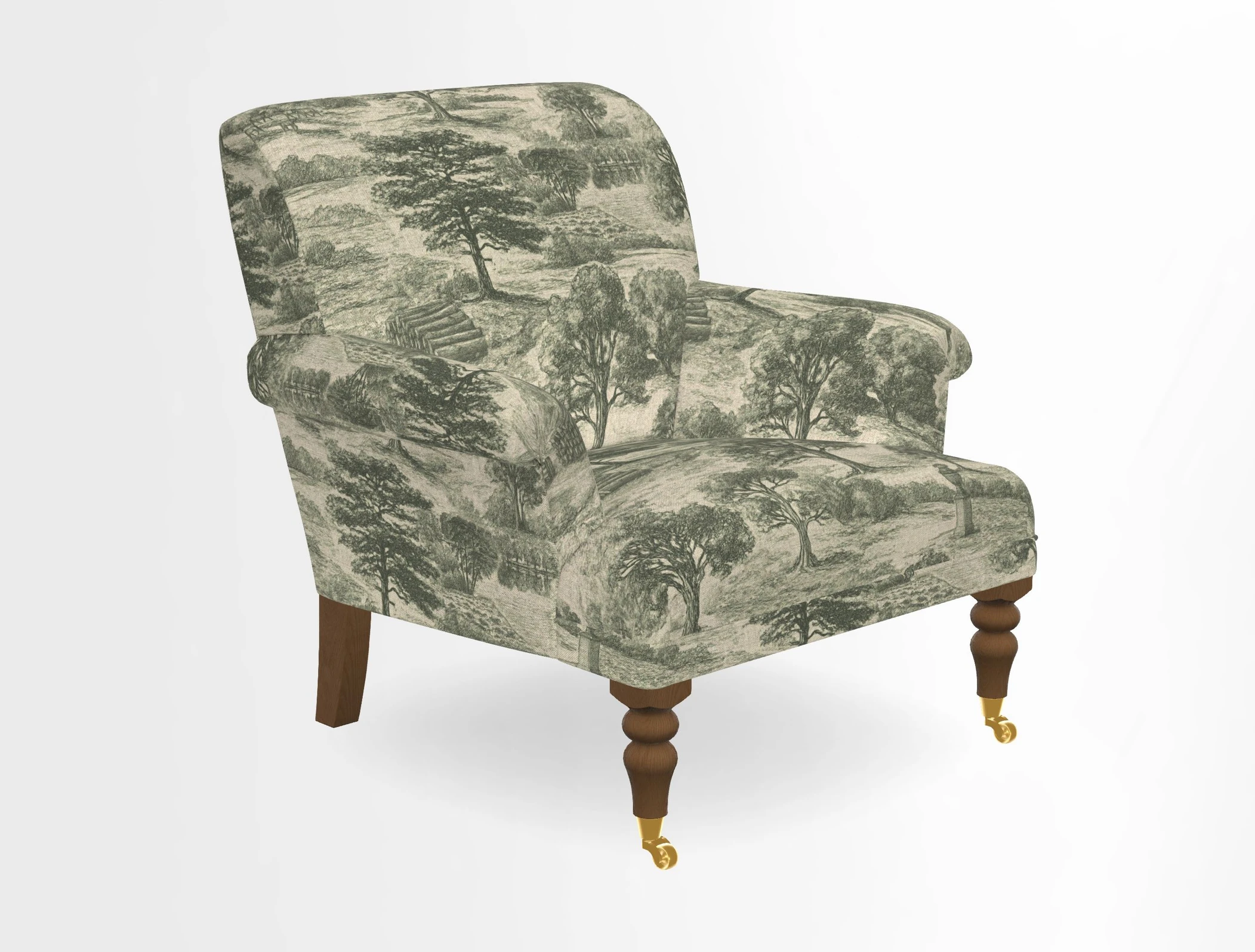 Midhurst Chair in Kirby Soho Burnt Orange & Mulberry Rustic Stripe Red Plum
