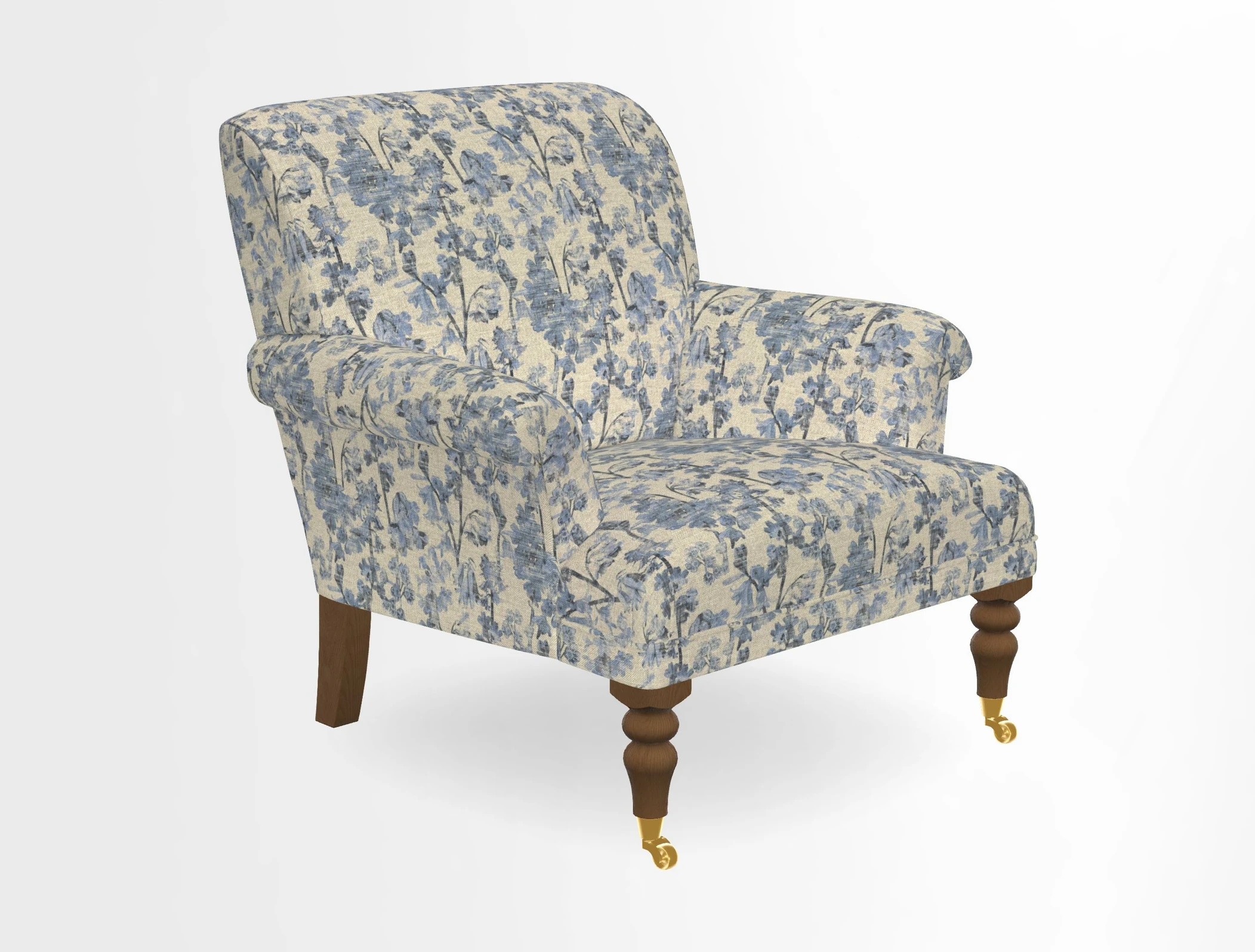 Midhurst Chair in Kirby Soho Burnt Orange & Mulberry Rustic Stripe Red Plum