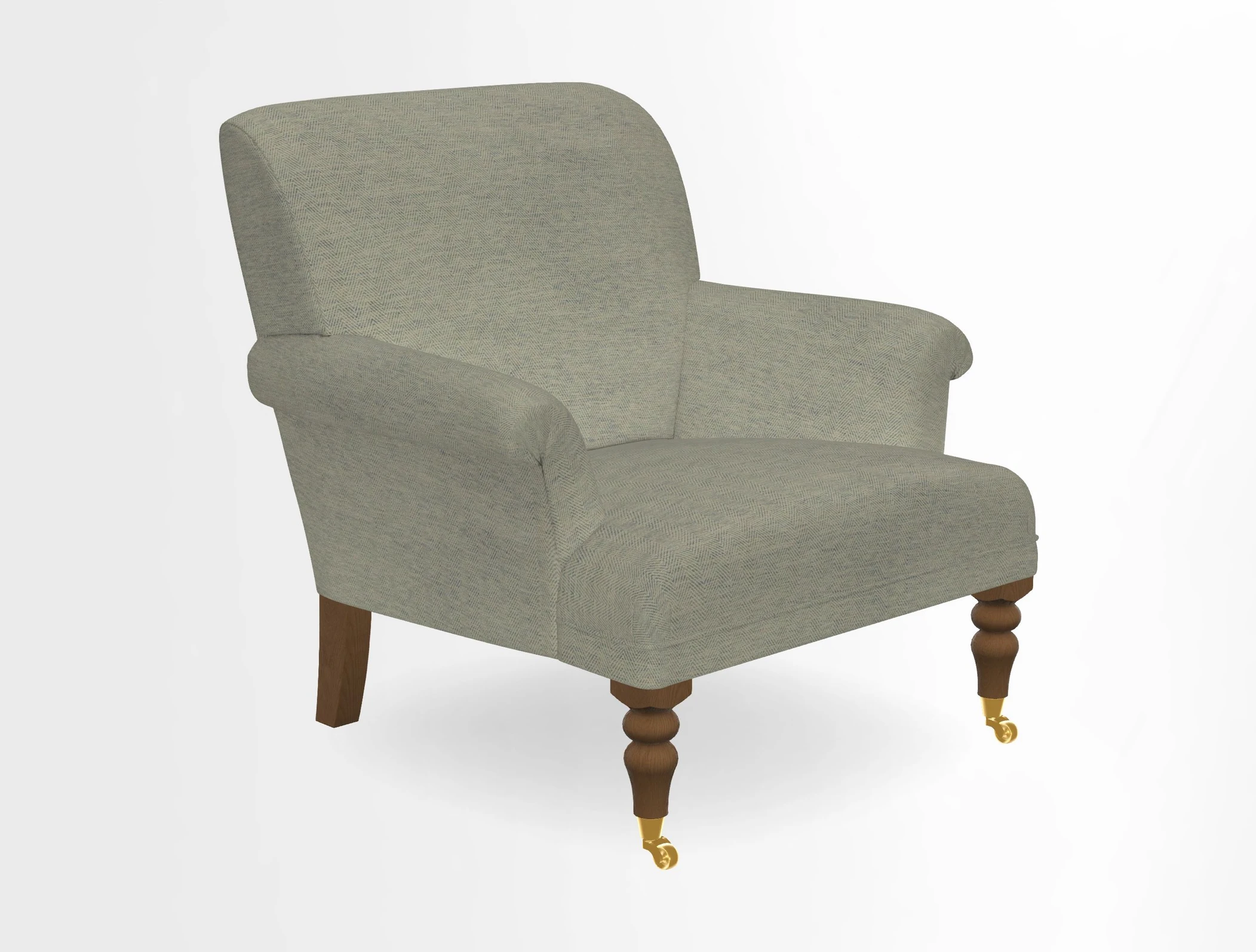 Midhurst Chair in Kirby Soho Burnt Orange & Mulberry Rustic Stripe Red Plum