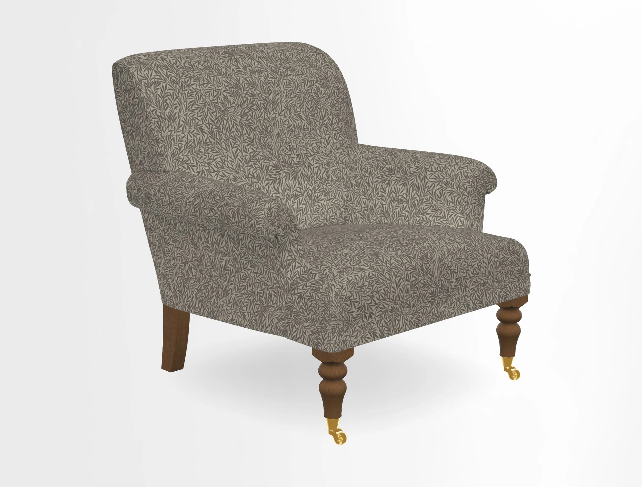 Midhurst Chair in Kirby Soho Burnt Orange & Mulberry Rustic Stripe Red Plum