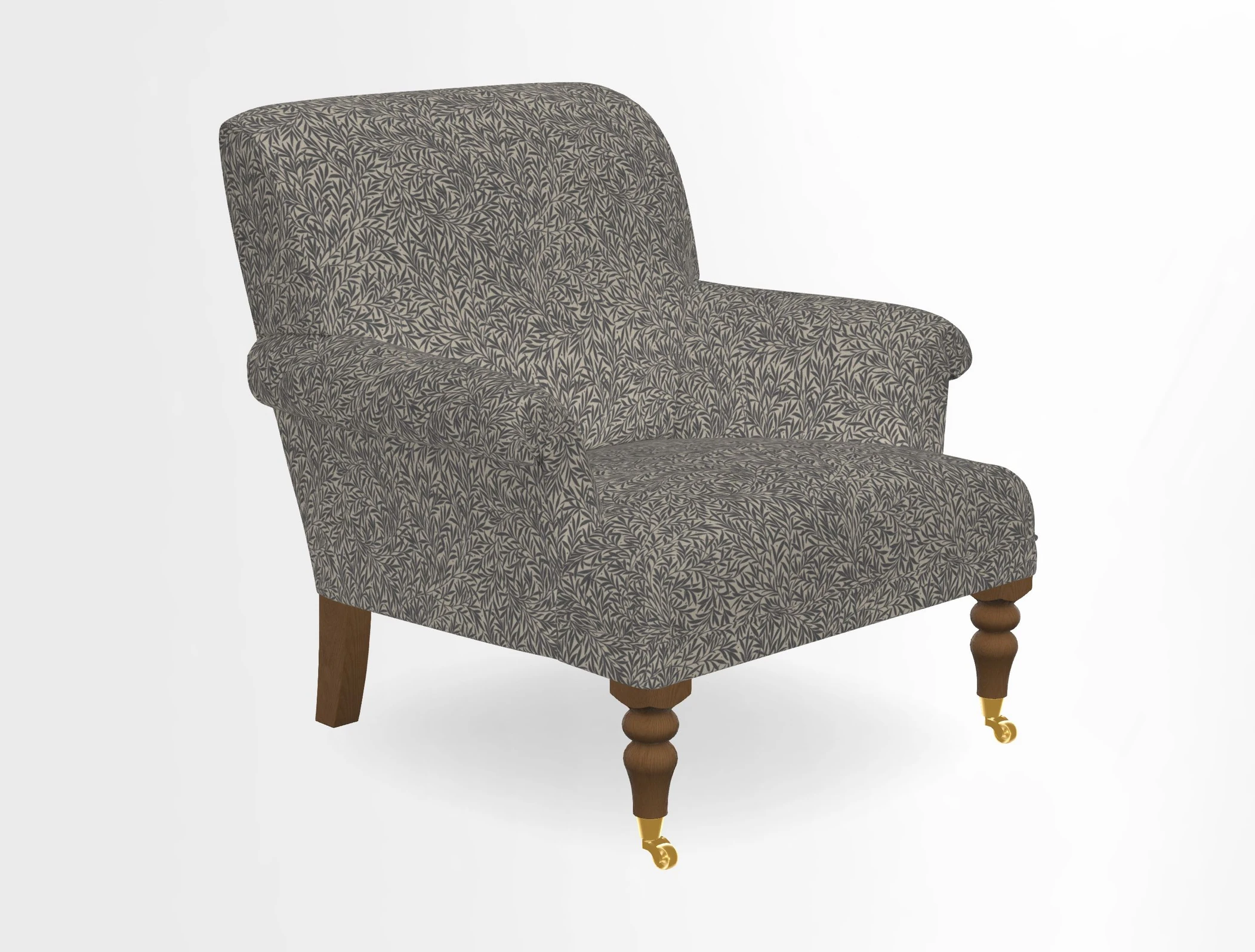 Midhurst Chair in Kirby Soho Burnt Orange & Mulberry Rustic Stripe Red Plum