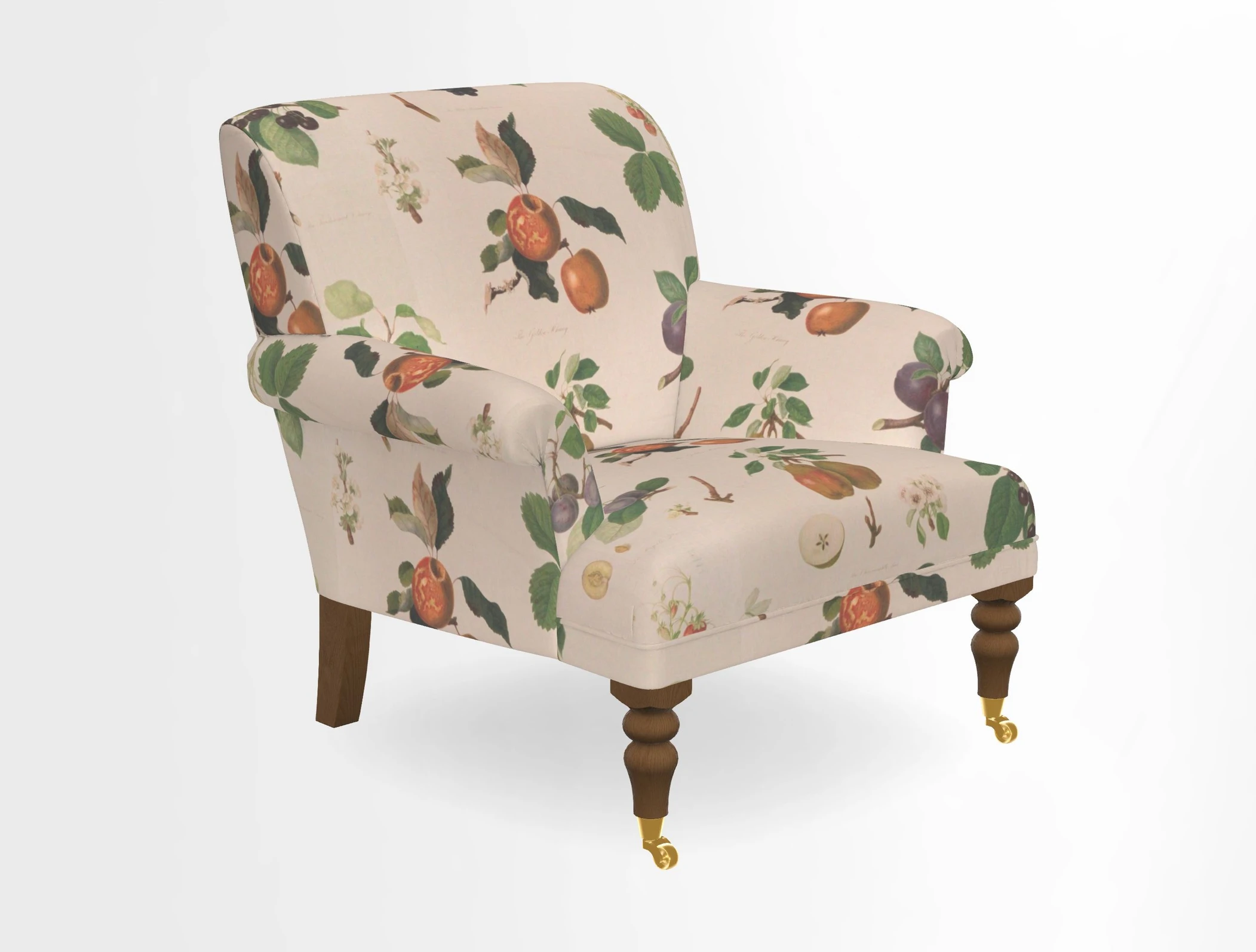 Midhurst Chair in Kirby Soho Burnt Orange & Mulberry Rustic Stripe Red Plum