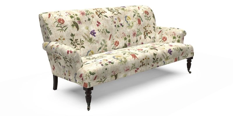 Midhurst Sofa in V&A Collection Botanical Collage All Over