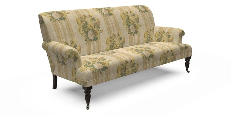 Midhurst Sofa in V&A Collection Botanical Collage All Over