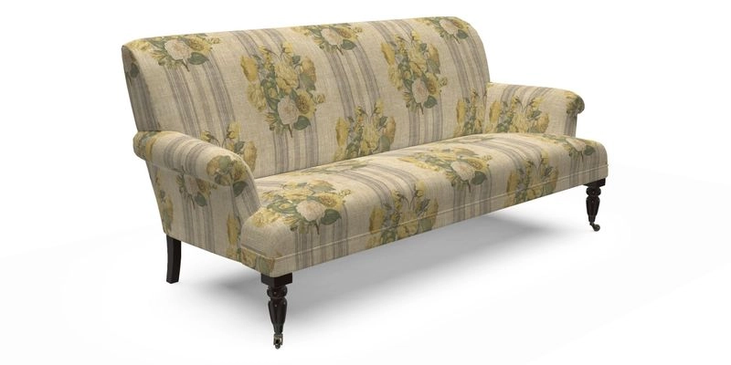 Midhurst Sofa in V&A Collection Botanical Collage All Over