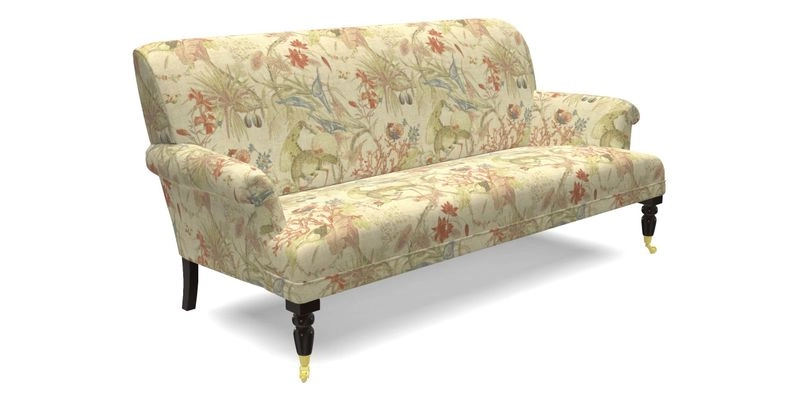 Midhurst Sofa in V&A Collection Botanical Collage All Over