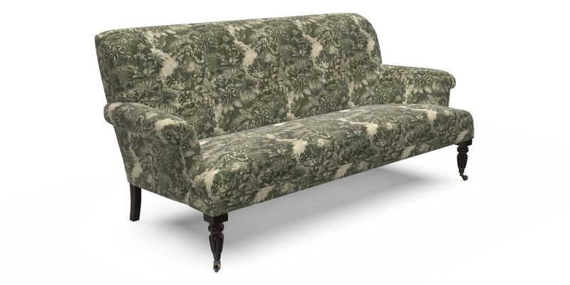 Midhurst Sofa in V&A Collection Botanical Collage All Over