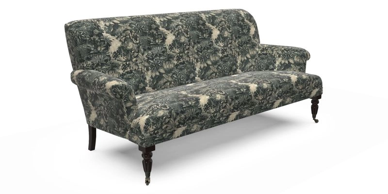 Midhurst Sofa in V&A Collection Botanical Collage All Over