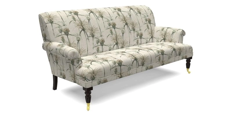 Midhurst Sofa in V&A Collection Botanical Collage All Over
