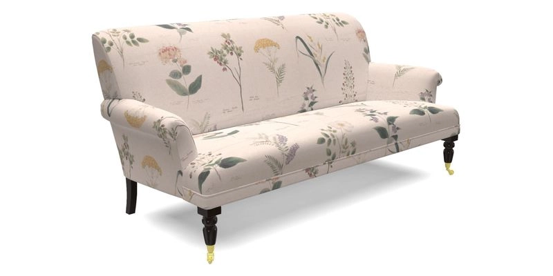 Midhurst Sofa in V&A Collection Botanical Collage All Over
