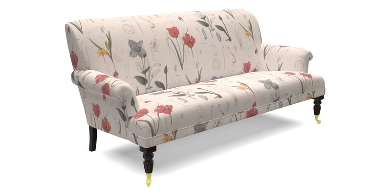 Midhurst Sofa in V&A Collection Botanical Collage All Over