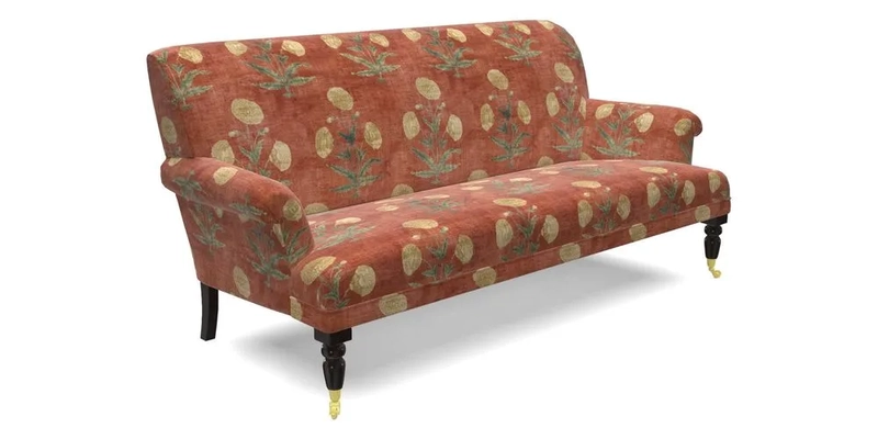 Midhurst Sofa in V&A Collection Botanical Collage All Over