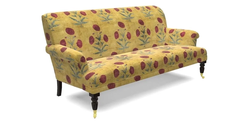 Midhurst Sofa in V&A Collection Botanical Collage All Over