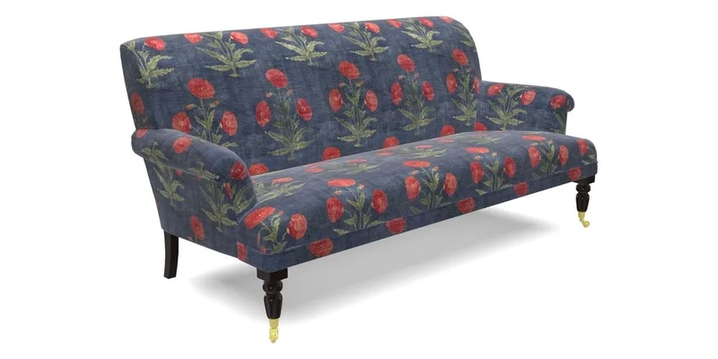 Midhurst Sofa in V&A Collection Botanical Collage All Over