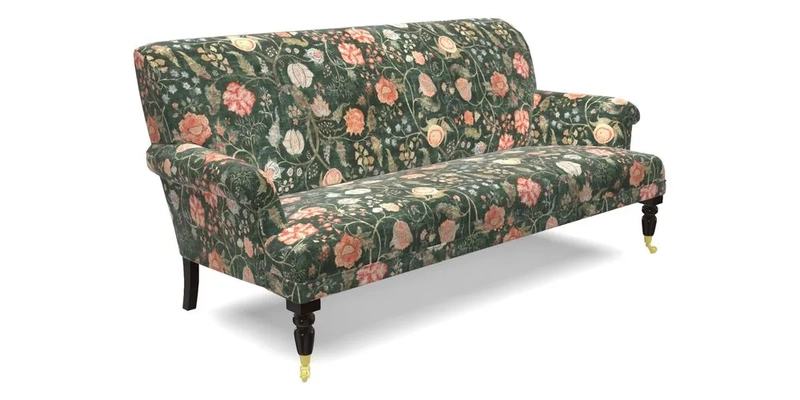 Midhurst Sofa in V&A Collection Botanical Collage All Over