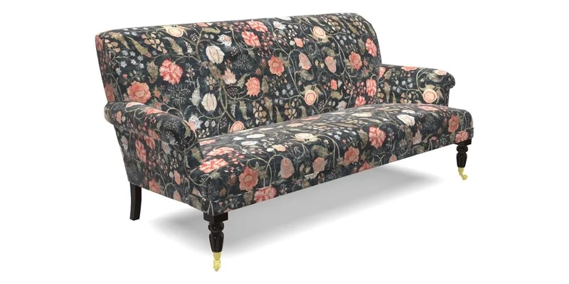 Midhurst Sofa in V&A Collection Botanical Collage All Over