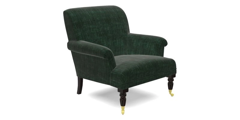 Midhurst Chair in Kirby Soho Burnt Orange & Mulberry Rustic Stripe Red Plum