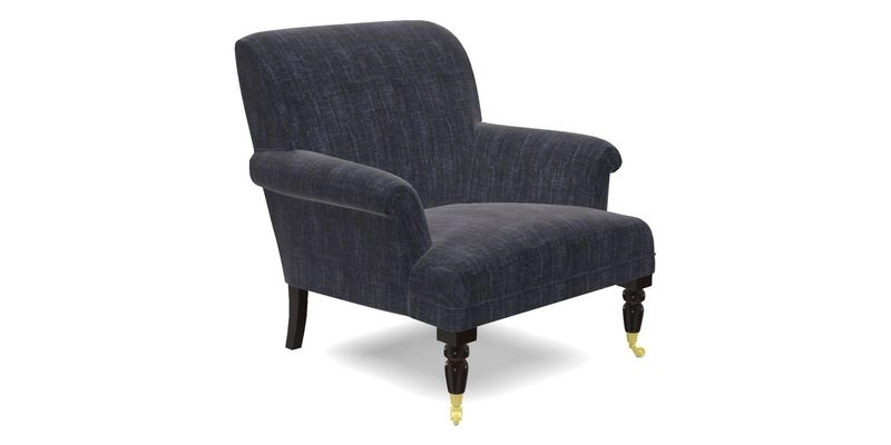 Midhurst Chair in Kirby Soho Burnt Orange & Mulberry Rustic Stripe Red Plum