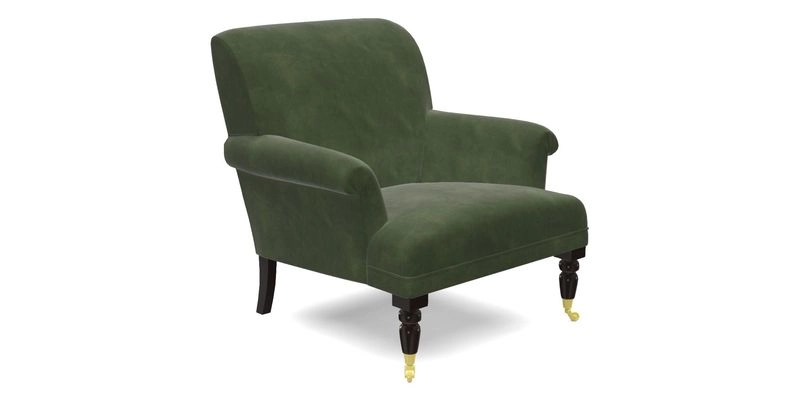 Midhurst Chair in Kirby Soho Burnt Orange & Mulberry Rustic Stripe Red Plum