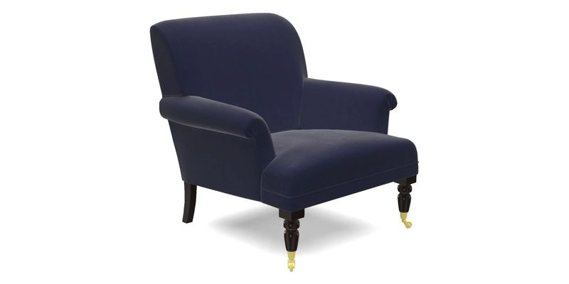 Midhurst Chair in Kirby Soho Burnt Orange & Mulberry Rustic Stripe Red Plum