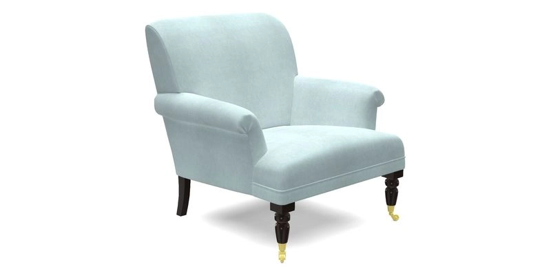 Midhurst Chair in Kirby Soho Burnt Orange & Mulberry Rustic Stripe Red Plum